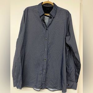 Ted Baker Men’s Patterned Long Sleeve Sport Shirt